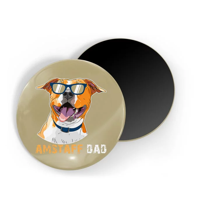 Amstaff Dad For Dog Lovers Fathers Day Tee Magnet