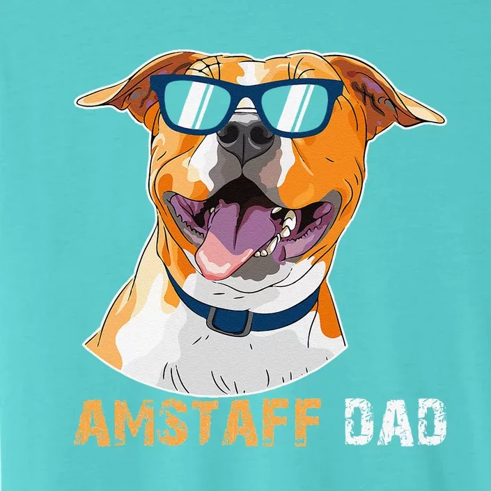 Amstaff Dad For Dog Lovers Fathers Day Tee ChromaSoft Performance T-Shirt