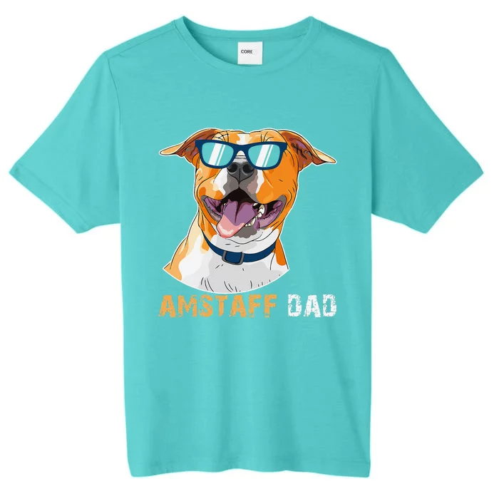 Amstaff Dad For Dog Lovers Fathers Day Tee ChromaSoft Performance T-Shirt