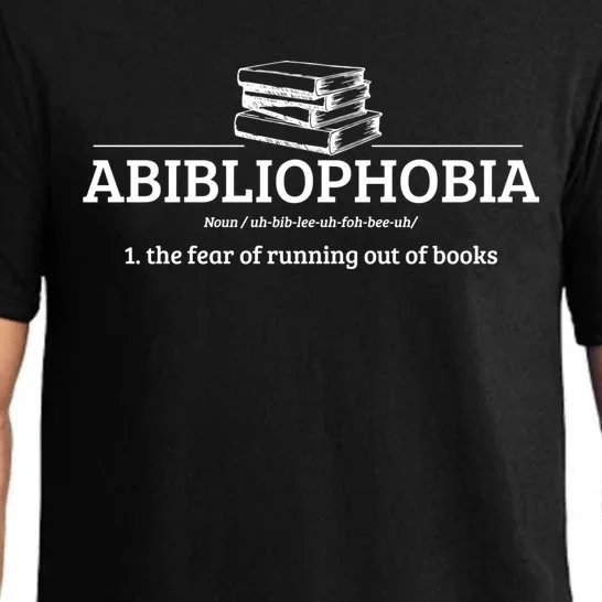 Abibliophobia Definition Funny Literature Book Lover Gift Pajama Set