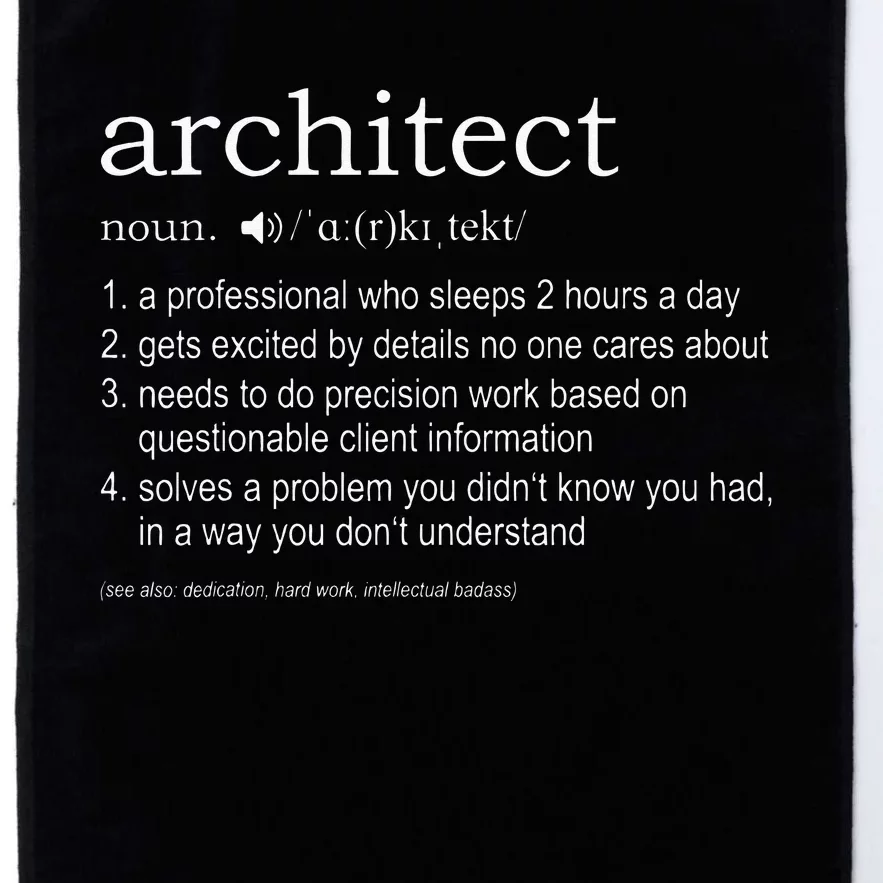 Architect Definition funny for architects Platinum Collection Golf Towel