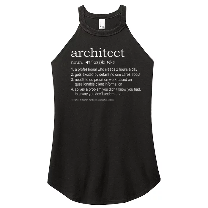 Architect Definition funny for architects Women’s Perfect Tri Rocker Tank