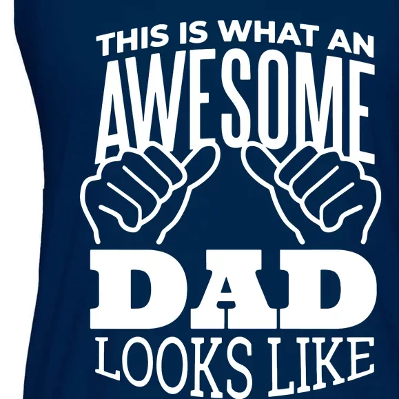 Awesome Dad Fathers Day Ladies Essential Flowy Tank