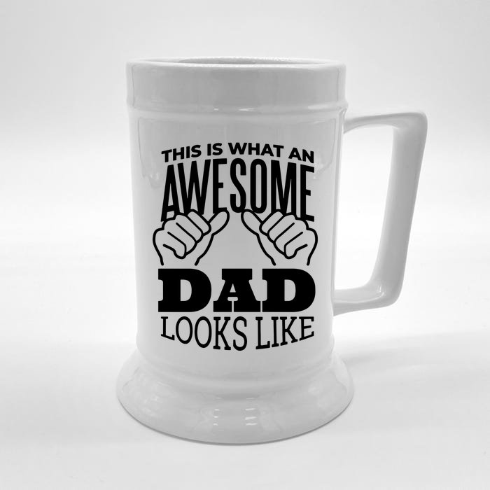 Awesome Dad Fathers Day Front & Back Beer Stein