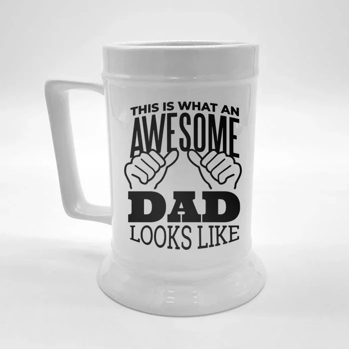 Awesome Dad Fathers Day Front & Back Beer Stein