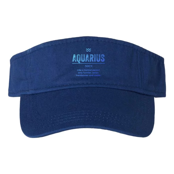 Aquarius Definition Funny Zodiac Gift Great Gift Valucap Bio-Washed Visor