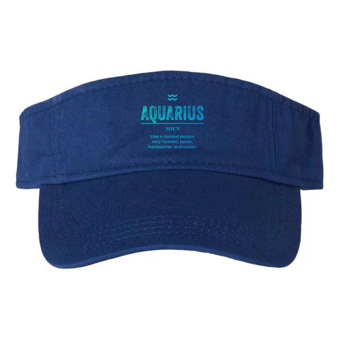 Aquarius Definition Funny Zodiac Gift Great Gift Valucap Bio-Washed Visor