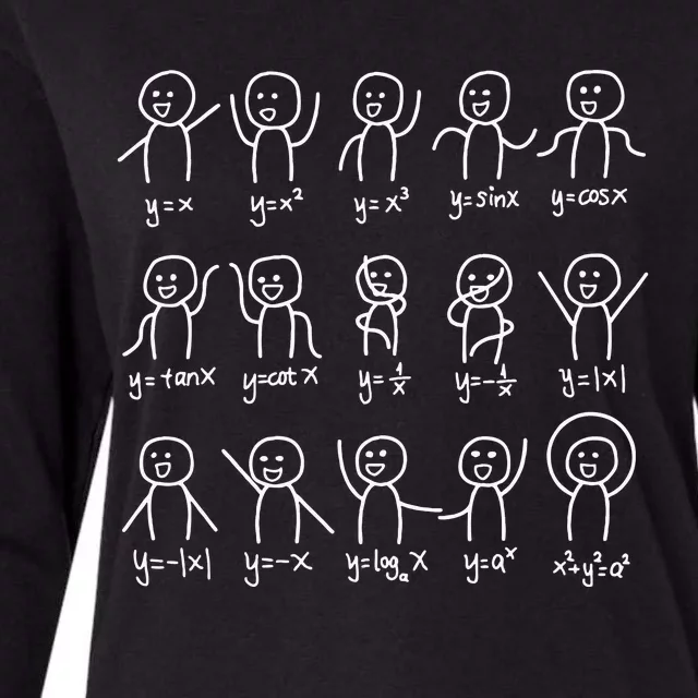 Algebra Dance Funny Graph Figures Math Equation Womens Cotton Relaxed Long Sleeve T-Shirt