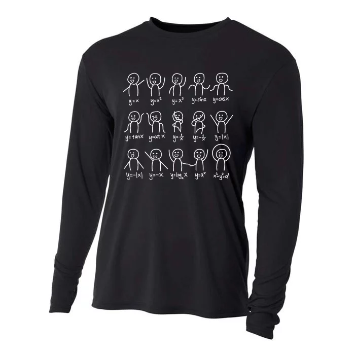 Algebra Dance Funny Graph Figures Math Equation Cooling Performance Long Sleeve Crew