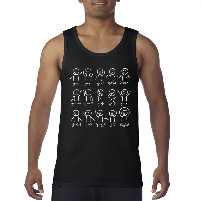 Algebra Dance Funny Graph Figures Math Equation Tank Top