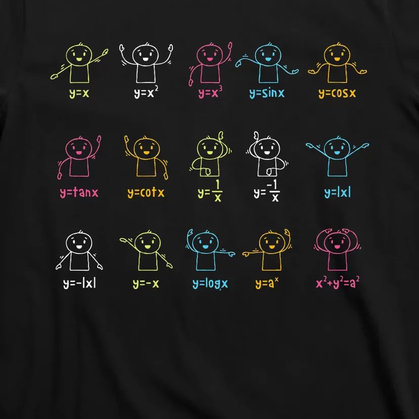 Algebra Dance Funny Graph Figures Math Equation Teacher T-Shirt