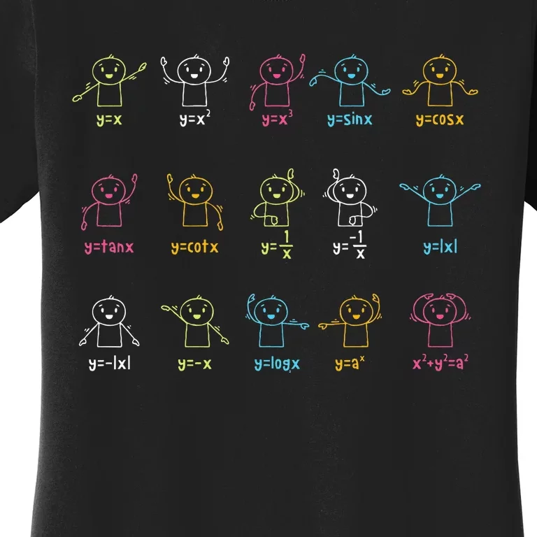 Algebra Dance Funny Graph Figures Math Equation Teacher Women's T-Shirt