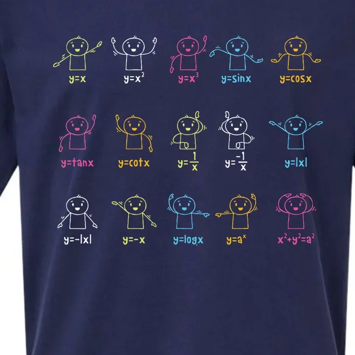 Algebra Dance Funny Graph Figures Math Equation Teacher Sueded Cloud Jersey T-Shirt