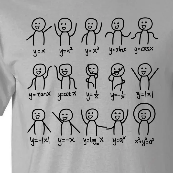 Algebra Dance Funny Graph Figures Math Equation Tall T-Shirt