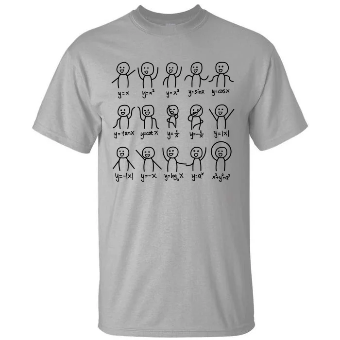 Algebra Dance Funny Graph Figures Math Equation Tall T-Shirt