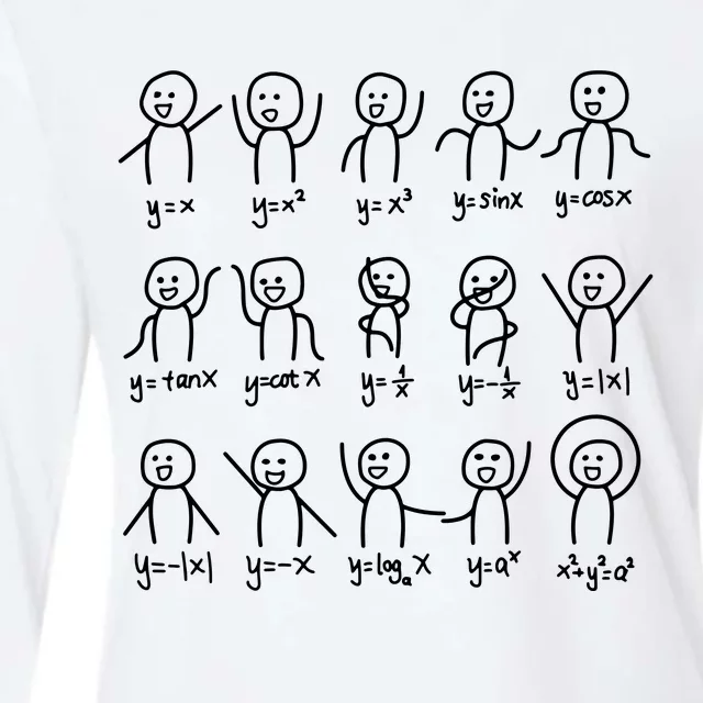 Algebra Dance Funny Graph Figures Math Equation Womens Cotton Relaxed Long Sleeve T-Shirt