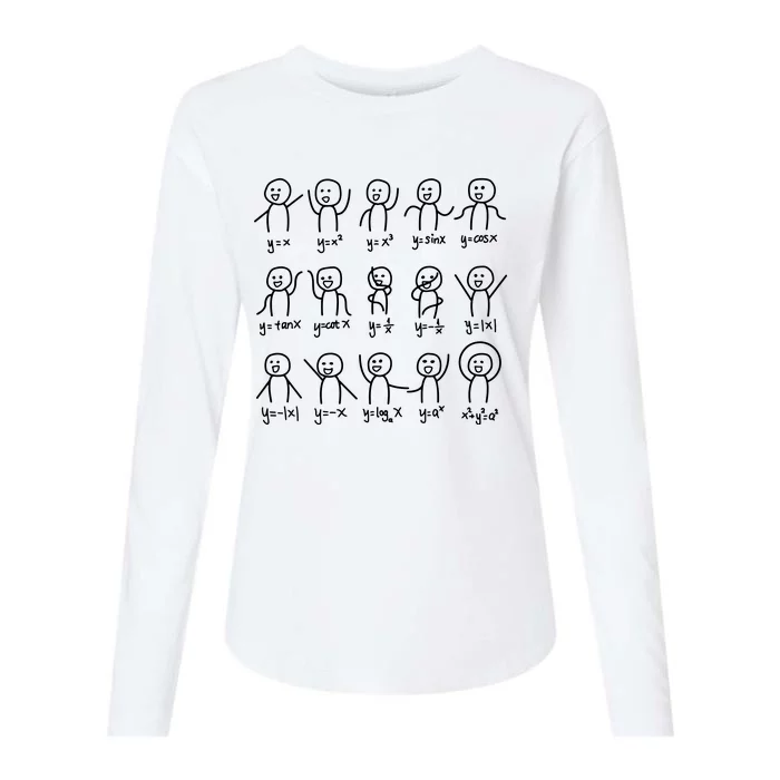 Algebra Dance Funny Graph Figures Math Equation Womens Cotton Relaxed Long Sleeve T-Shirt