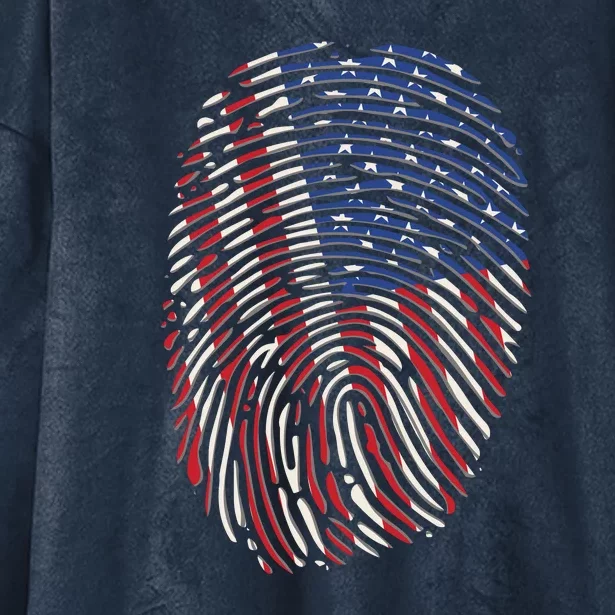 American DNA Fingerprint Hooded Wearable Blanket