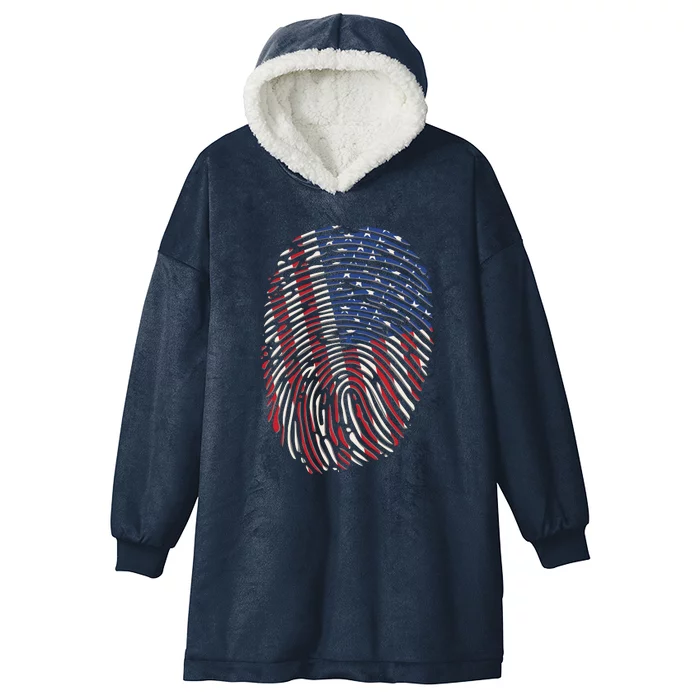 American DNA Fingerprint Hooded Wearable Blanket