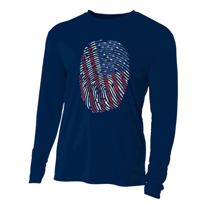 American DNA Fingerprint Cooling Performance Long Sleeve Crew