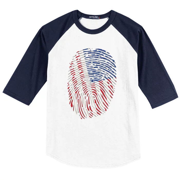 American DNA Fingerprint Baseball Sleeve Shirt