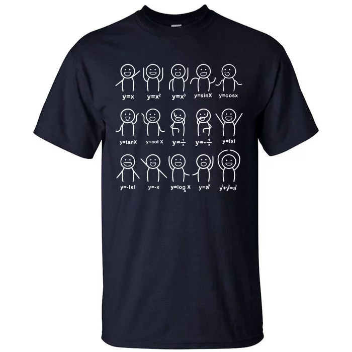 Algebra Dance Funny Graph Figures Math Equation Teacher Tall T-Shirt