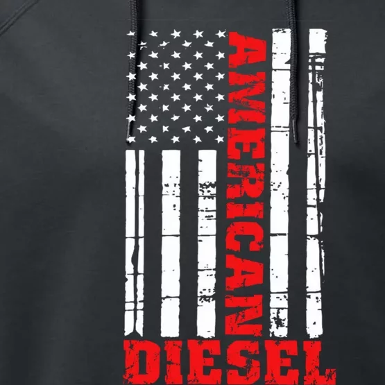 American Diesel Flag Hoodie Truck Turbo Brothers Performance Fleece Hoodie