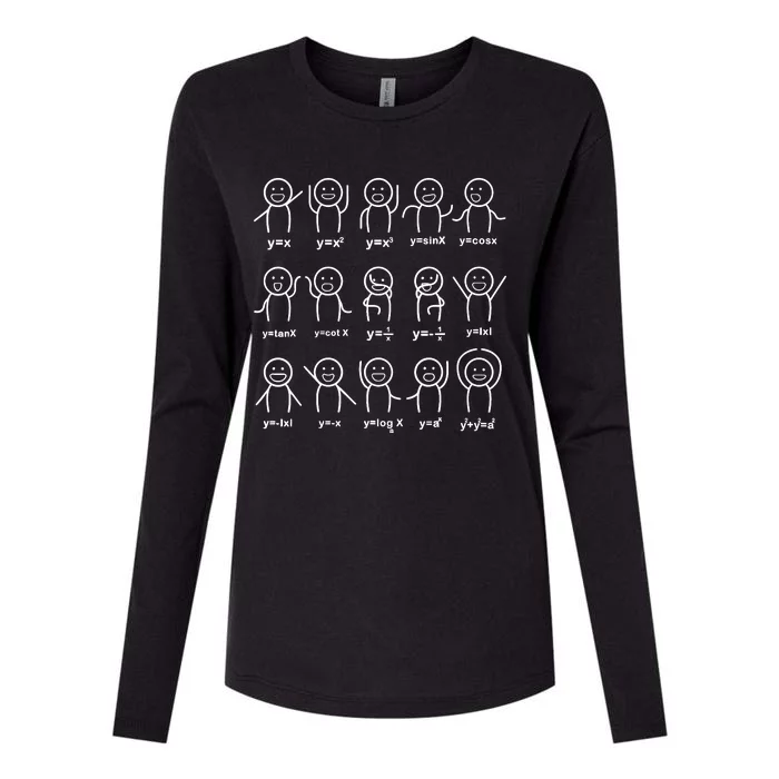 Algebra Dance Funny Graph Figures Math Equation Teacher Womens Cotton Relaxed Long Sleeve T-Shirt