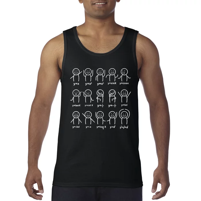 Algebra Dance Funny Graph Figures Math Equation Teacher Tank Top