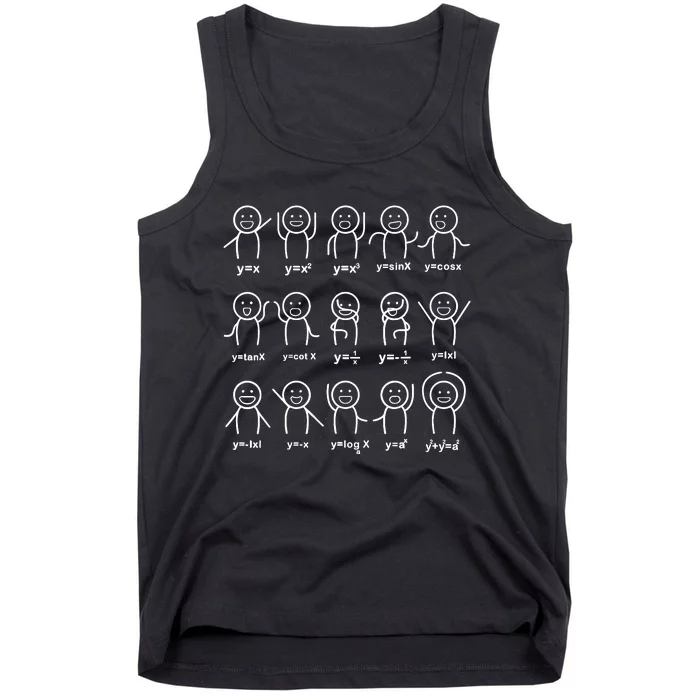 Algebra Dance Funny Graph Figures Math Equation Teacher Tank Top