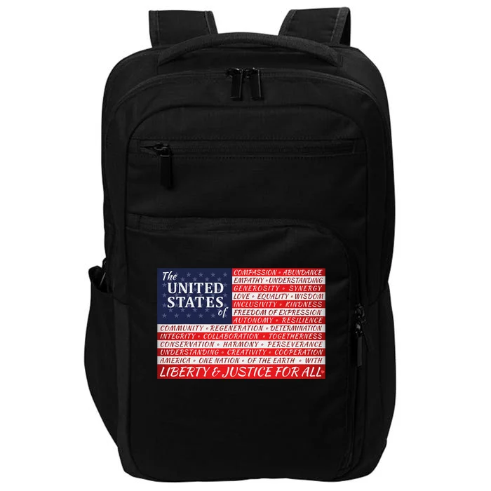 American Dream Flag Patriotic Design Impact Tech Backpack