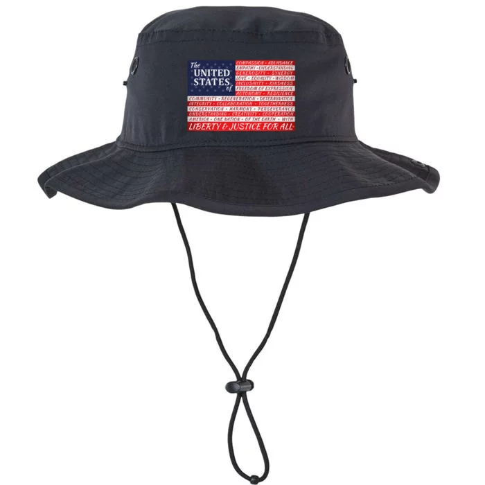 American Dream Flag Patriotic Design Legacy Cool Fit Booney Bucket Hat