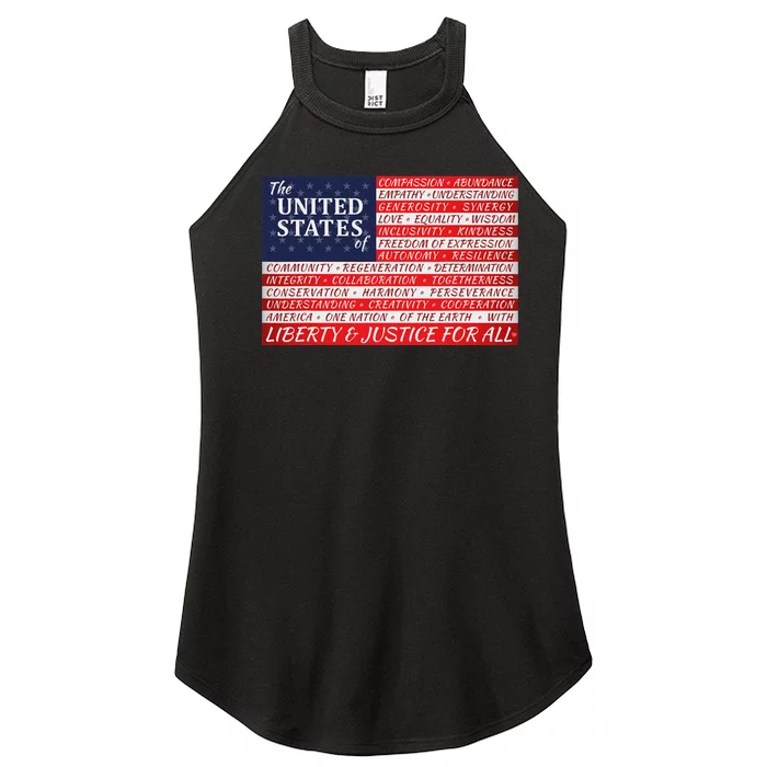 American Dream Flag Patriotic Design Women’s Perfect Tri Rocker Tank