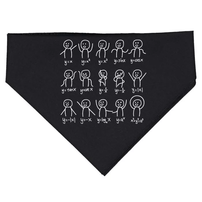 Algebra Dance Funny Graph Figures Math Equation USA-Made Doggie Bandana