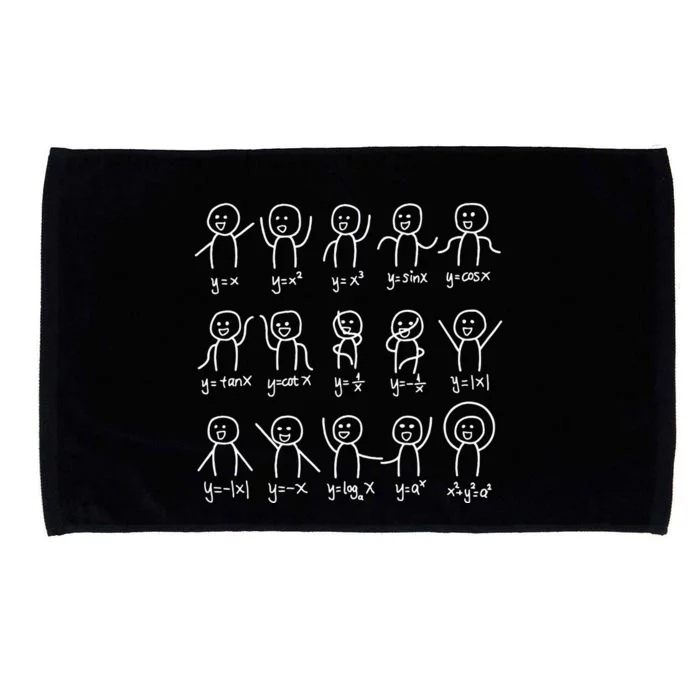 Algebra Dance Funny Graph Figures Math Equation Microfiber Hand Towel