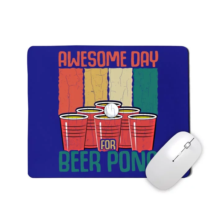 Awesome Day For Beer Pong Funny Sports Lover Player Graphic Gift Mousepad