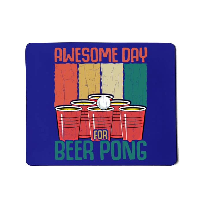 Awesome Day For Beer Pong Funny Sports Lover Player Graphic Gift Mousepad