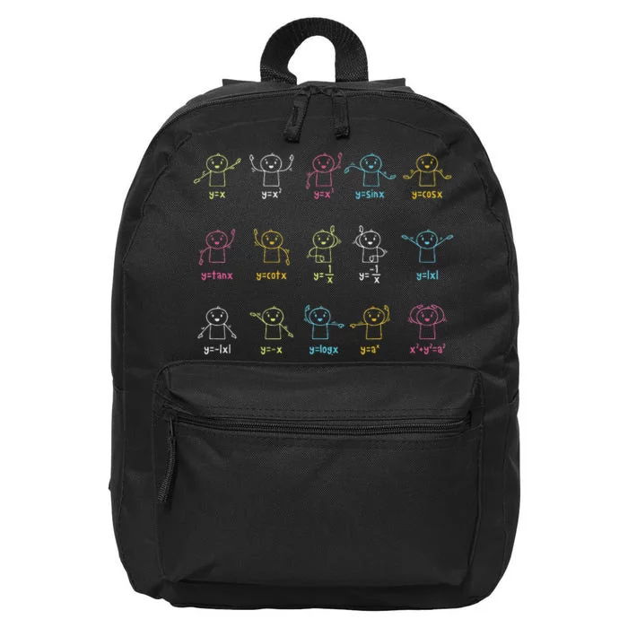 Algebra Dance Funny Graph Figures Math Equation Teacher 16 in Basic Backpack