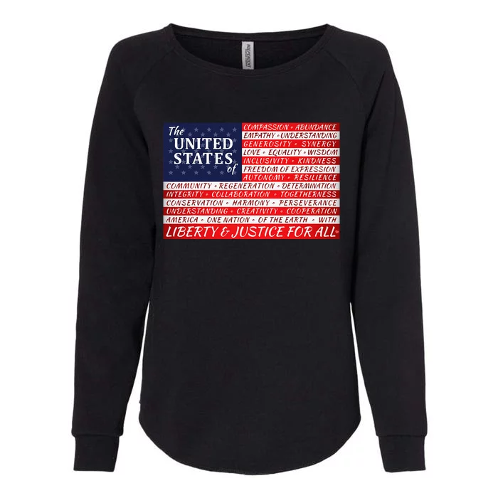 American Dream Flag Womens California Wash Sweatshirt