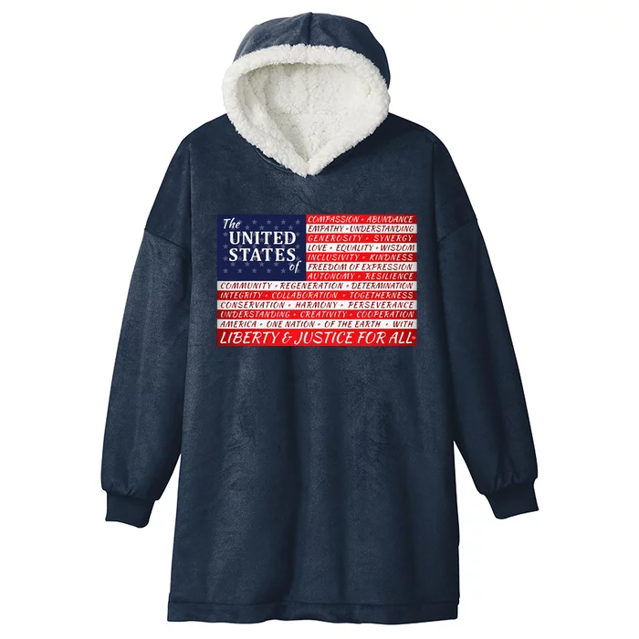 American Dream Flag Hooded Wearable Blanket