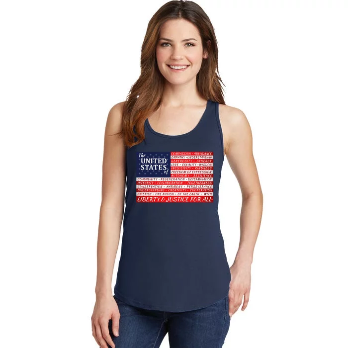 American Dream Flag Ladies Essential Tank