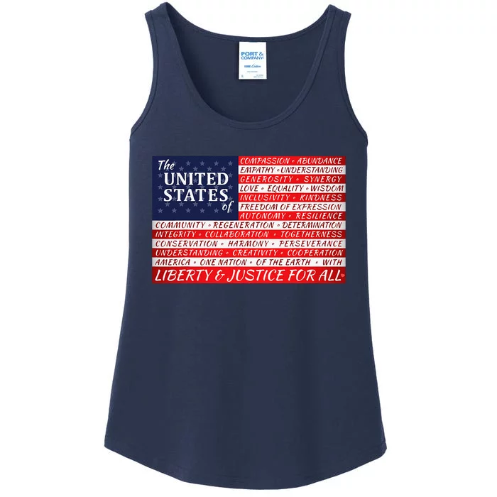 American Dream Flag Ladies Essential Tank