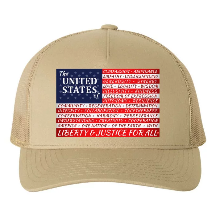 American Dream Flag Yupoong Adult 5-Panel Trucker Hat