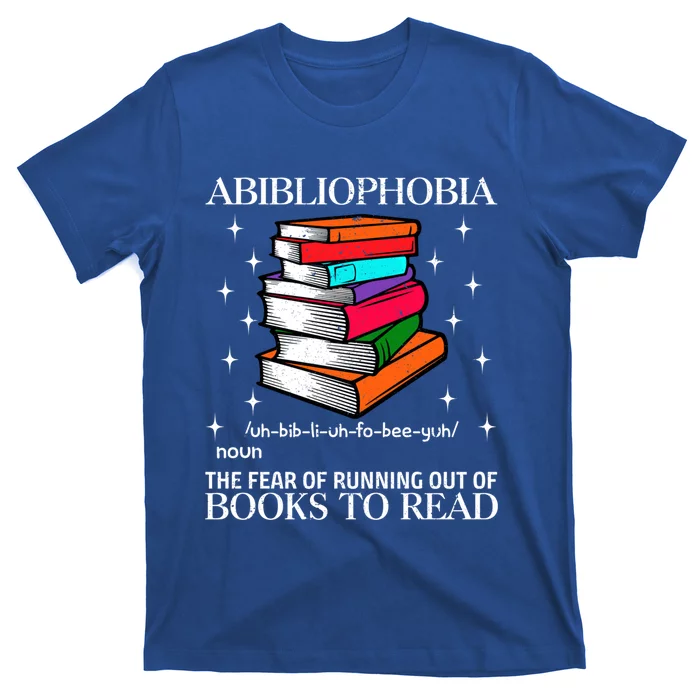 Abibliophobia Definition Funny Book Reading Lover Gift T-Shirt