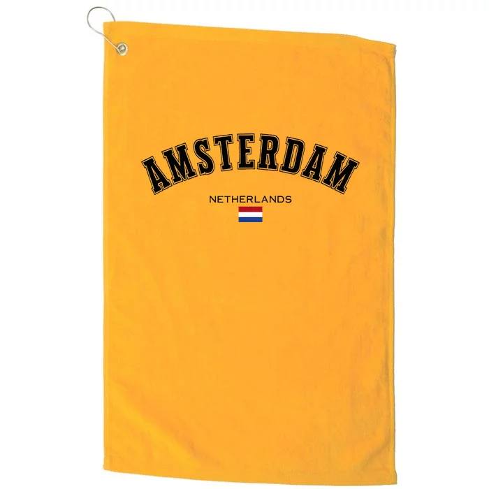 Amsterdam Dutch Flag Souvenir Netherlands Travel Platinum Collection Golf Towel