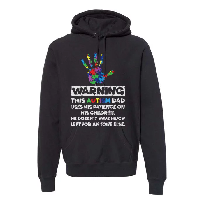 Autism Dad Father Son Daughter Autistic Autism Awareness Premium Hoodie