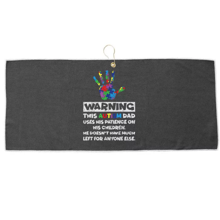 Autism Dad Father Son Daughter Autistic Autism Awareness Large Microfiber Waffle Golf Towel