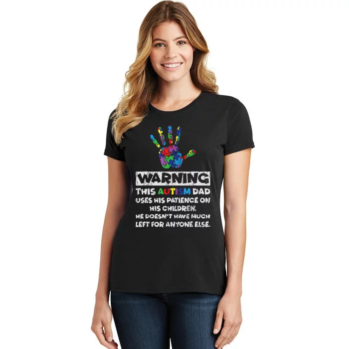 Autism Dad Father Son Daughter Autistic Autism Awareness Women's T-Shirt