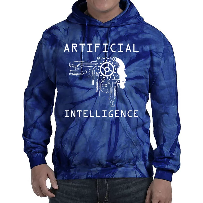 AI Developer Gift Artificial Brain Artificial Intelligence Tie Dye Hoodie