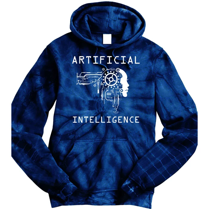 AI Developer Gift Artificial Brain Artificial Intelligence Tie Dye Hoodie